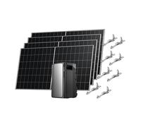 ECOFLOW Kit Solaire de Stream Ultra, Batterie 1,92 kWh, Panneaux solaires rigides 500W*4 avec 4 Support Toit Plat, 4 entrées solaires MPPT 2800 W, 2 Ports CA 2300 W, Batterie Tout-en-Un avec onduleur