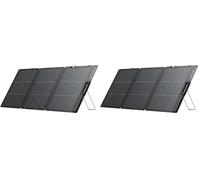 ECOFLOW Panneau Solaire Portable 160W pour Centrale Électrique, Chargeur Solaire Pliable Pouvant être Chaîné avec Support Réglable, Indice d'Étanchéité IP67, pour l'Extérieur, en Camping, Traditionnel