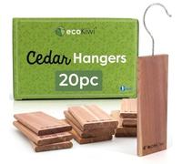 ecoKiwi Anti Mites Textiles pour Vêtements - Paquet 20 Blocs - Antimites Vêtements Puissant au Bois de Cèdre - Répulsifs à Mites de Vêtements Naturel - Protection Longue Durée & Parfum Frais