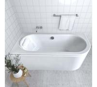 ECOLAM Baignoire Avita 150x75 cm | version Gauche + tablier en acrylique | oreiller Mare | pieds + siphon