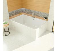 ECOLAM Baignoire Crown LUX 190x120 cm pour deux personnes | bain Duo | qualité supérieure | siphon + pieds + silicone | Ensemble complet