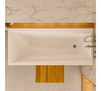 ECOLAM Baignoire rectangle acrylique LINDA 170x75 cm | garniture de vidage automatique | pieds + silicone