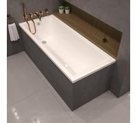 ECOLAM Baignoire rectangulaire 170x70 cm | pieds siphon + silicone