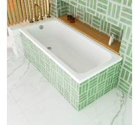 ECOLAM Baignoire rectangulaire Basic 170 × 70 cm | en acrylique | pieds + silicone + vidage inclus