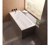 ECOLAM Baignoire rectangulaire Pola 140x70 cm | vidage et trop-plein automatique | pieds + silicone
