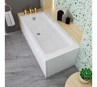 ECOLAM Baignoire rectangulaire Tami 140x70 cm + tablier | vidage et trop-plein automatique | pieds et silicone