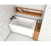 ECOLAM Baignoire Talia 110x70 cm + tablier pieds siphon silicone | Tablier inclus, Pieds inclus, Siphon inclus, Silicone inclus, Set complet