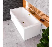 ECOLAM grande baignoire rectangulaire TAMI 200x90 cm + tablier | baignoire pour deux | vidage et trop-plein automatique | pieds + silicone
