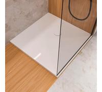ECOLAM Receveur de douche carré Sky 90x90 x 4cm | Receveur de douche blanc | siphon extra plat