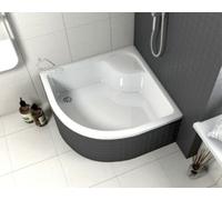ECOLAM Receveur de douche profond Doris 80x80 cm hauteur: 41 cm, profondeur: 28 cm | pieds et siphon Click Clack incl | Receveur de douche blanc
