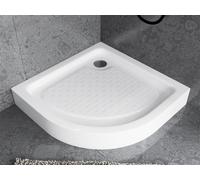 ECOLAM Receveur de douche Semi-circulaire Ben 90x90 x 15 cm avec surface antidérapante | profondeur 5 cm | siphon extra plat