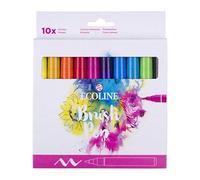 Ecoline Set de 10 feutres pinceaux – Teintes de base pour lettering, dessin & journaling