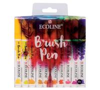Ecoline Brush Pen Set de 20 marqueurs pointe feutre - Teintes de base | Marqueurs à dégrader pour lettering, dessin & journaling