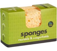 ecoLiving Éponge Compostable - 1x Wavy + 1x Large