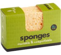 ecoLiving Éponge Compostable - Large - Lot de 2