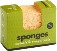 ecoLiving Éponge Compostable - Wavy - Lot de 2