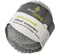 ecoLiving Lot de 3 Tampons à Récurer - 3 pièces