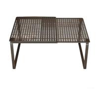 EcoLivzen Étagère de rangement empilable réglable en métal pour placard de cuisine et rangement à la maison, 27 x 27 x 22 cm, blanc (1 noir (22 cm)