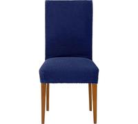 ECOMMERC3 2 Housses de Chaise bi-élastiques en Jacquard adaptables, Respirantes et Protection Totale - 2 Housses de Chaise de Couleur Bleue, Installation Facile, 100% Fabrication espagnole