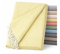 ECOMMERC3 Couvre-lit Multifonction léger et élégant pour canapé ou lit 230 x 260 cm Couleur Vanille