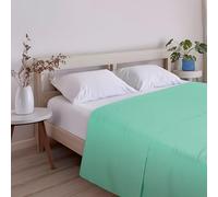 ECOMMERC3 Drap de Dessus Extra Doux et Confortable pour lit de 200 cm, Couleur Aigue-Marine, fabriqué en Espagne, Respirant, Facile d'entretien