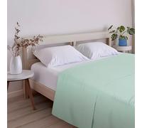 ECOMMERC3 Drap de Dessus Extra Doux et Confortable pour lit de 200 cm, Vert, fabriqué en Espagne, Respirant, Facile d'entretien