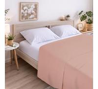 ECOMMERC3 Drap de Dessus pour lit 200% Coton Doux et Respirant Gris argenté