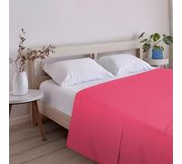 ECOMMERC3 Drap-Housse Extra Doux et Confortable pour lit de 160 cm, Couleur Cerise, fabriqué en Espagne, Respirant, Facile d'entretien