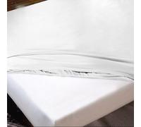 ECOMMERC3 Drap-Housse Premium pour lit de 120 cm, 100% Coton, Fabrication espagnole, Drap-Housse Couleur Blanc Extra Doux, Confortable et Respirant, avec Ajustement