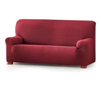 ECOMMERC3 Housse de canapé bi-élastique Jacquard, Taille 3 Places, Protection complète, Respirante et réglable, Couleur Bordeaux, Compatible avec différents modèles de canapé