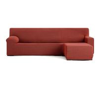 ECOMMERC3 Housse de canapé Chaiselong, accoudoir Court Droit, Super élastique, bi-élastique, Couleur chaudière, avec mousses de Fixation et élastiques d'ajustement à Droite ou à Gauche