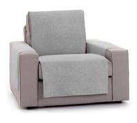 ECOMMERC3 Housse de canapé Universelle et Polyvalente 1 Place - Housse de Chaise de Couleur Grise protectrice Facile à Installer pour Dossier, siège et accoudoirs