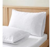 ECOMMERC3 Housse de Coussin 50x50 cm 100% Coton Extra Douce | Blanc | coton pur au toucher doux et naturel - lavable en machine - fibre naturelle - résistant - Qualité espagnole