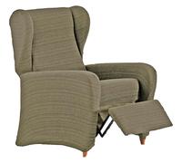 ECOMMERC3 Housse de Fauteuil de Relaxation élastique en Jacquard - Housse de Fauteuil à Oreilles Taupe, réglable, Respirante et Anti-Usure, Facile à Mettre et à enlever, Design tapissé