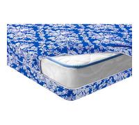 ECOMMERC3 Housse de Matelas rembourrée et très Douce Taille 105 cm - Housse de Matelas antidérapante et Facile à Laver 100% fabriquée en Espagne, Dahlia Bleu