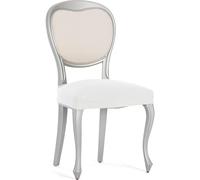 ECOMMERC3 | Lot de 2 Housses de Chaise bi-élastiques Respirantes - 2 Housses de chaises Couleur Blanche, Ajustement Protection Contre l'usure Quotidienne, faciles à Installer et à enlever
