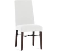 ECOMMERC3 Lot de 2 Housses de Chaise bi-élastiques Respirantes - 2 Housses de chaises Couleur Blanche, Ajustement Protection Contre l'usure Quotidienne, faciles à Installer et à enlever