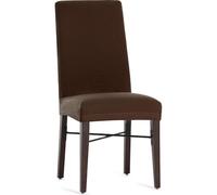 ECOMMERC3 Lot de 2 Housses de Chaise bi-élastiques Respirantes - 2 Housses de chaises Couleur Marron, Ajustement Protection Contre l'usure Quotidienne, faciles à Installer et à enlever