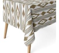 ECOMMERC3 Nappe Anti-Taches enduite Coton carrée 140x140 cm Islas Brun | Pour la table carrée, anti-taches, lavage à froid et séchage à l'air, fabriquée en Espagne