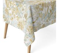 ECOMMERC3 Nappe Anti-Taches enduite Coton rectangulaire 200x140 Danube Doré | Pour le petit-déjeuner et le dîner, anti-taches, lavage à froid et séchage à l'air, fabriquée en Espagne