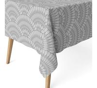 ECOMMERC3 Nappe Anti-Taches enduite Coton rectangulaire 220x140 Cies Gris | Pour les maisons avec des enfants à table, anti-taches, lavage à froid et séchage à l'air, fabriquée en Espagne