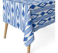 ECOMMERC3 Nappe Anti-Taches enduite Coton Ronde 140 cm Islas Bleu | Pour la table ronde, anti-taches, lavage à froid et séchage à l'air, fabriquée en Espagne
