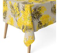 ECOMMERC3 Nappe Anti-Taches pour Table rectangulaire Taille 100 x 140 cm - Nappe Anti-Taches au Toucher Extra Douce et imperméable, Couleur Beige