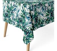 ECOMMERC3 Nappe Anti-Taches pour Table rectangulaire Taille 140 x 140 cm - Nappe Anti-Taches au Toucher Extra Douce et imperméable, Couleur Bleue, Caserta Bleu