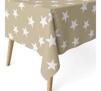 ECOMMERC3 Nappe Anti-Taches pour Table rectangulaire Taille 180x140 cm - Nappe Anti-Taches au Toucher Extra-Douce et imperméable, Couleur Polaire Beige