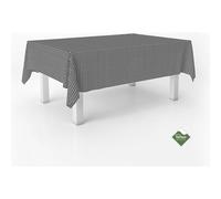 ECOMMERC3 Nappe Anti-Taches Vichy pour Table rectangulaire Taille 100 x 140 cm - Nappe Vichy au Toucher Extra Douce et imperméable, Couleur Noire, Noir