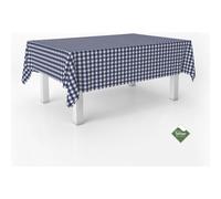 ECOMMERC3 Nappe Anti-Taches Vichy pour Table rectangulaire Taille 100 x 140 cm - Nappe Vichy au Toucher Extra Douce et imperméable, Couleur Marine