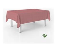 ECOMMERC3 Nappe Anti-Taches Vichy pour Table rectangulaire Taille 240 x 140 cm - Nappe Vichy au Toucher Extra Douce et imperméable, Couleur Rouge