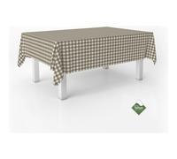 ECOMMERC3 Nappe Anti-Taches Vichy pour Table rectangulaire Taille 240 x 140 cm - Nappe Vichy Toucher Extra Douce et imperméable, Couleur Cuir