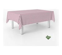 ECOMMERC3 Nappe Anti-Taches Vichy pour Table rectangulaire, Taille 250 x 140 cm - Nappe Vichy au Toucher Extra Douce et imperméable, Couleur Rose